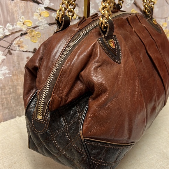 Marc Jacobs Gordon Satchel Handbag In Truffle Leather MSRP $1295 - Picture 2 of 13